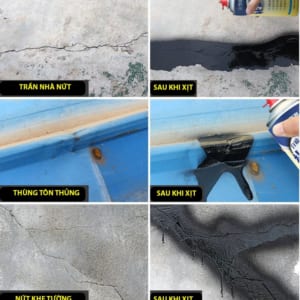 bình xịt các vết tường nứt nẻ trần nhà mái tôn